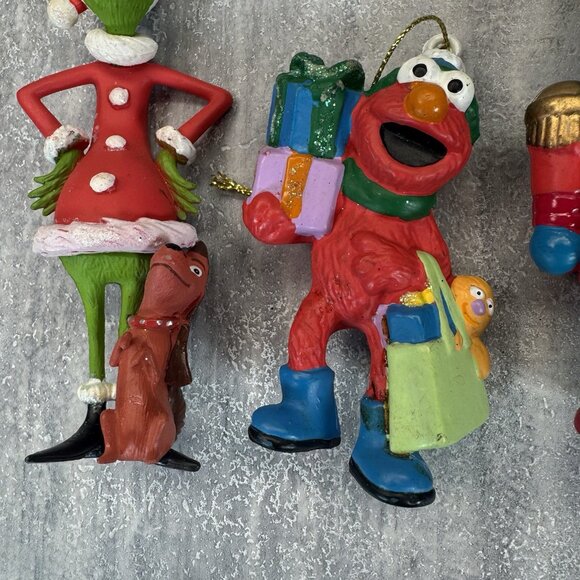 Kurt Adler Sesame Street Cookie Monster Elmo Christmas Ornaments Plus Grinch - Picture 3 of 9
